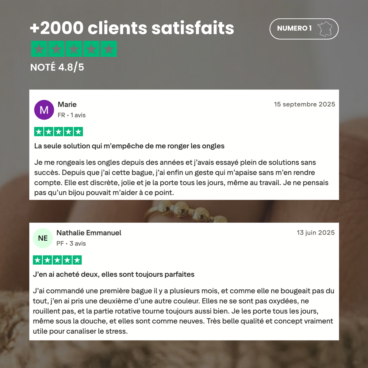 Bague anti-anxiété - Cosmos